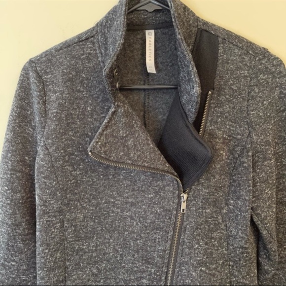 Fabletics Calypso asymmetrical grey moto jacket womens size XS - Picture 10 of 15